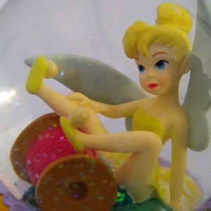 Disney Tinkerbell snow globe/clock/watch combo